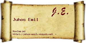 Juhos Emil névjegykártya